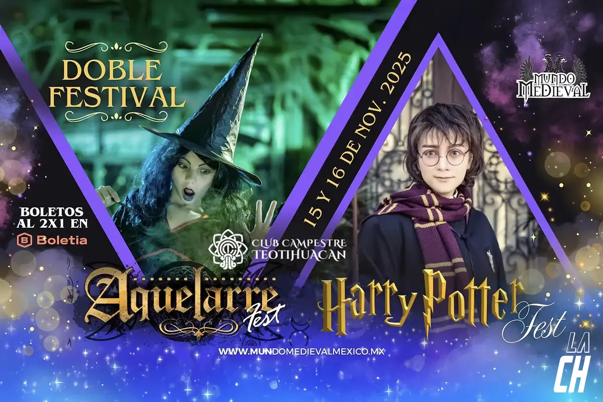 Festival de Harry Potter y Aquelarre Fest 2025 llegan a Teotihuacán: magia, brujas y fantasía en un mismo lugar