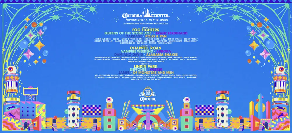 Corona Capital 2025- el festival revela 3 días de Música